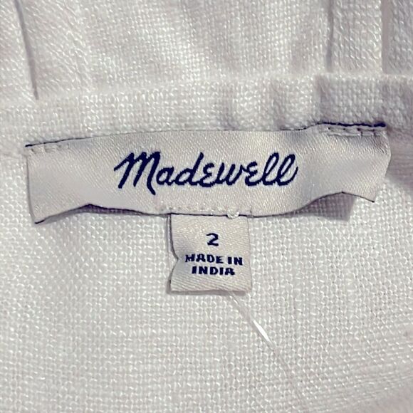 Madewell NWT Embroidered Tank Mini Dress in Linen Size 2 in Eyelet White - Picture 8 of 14